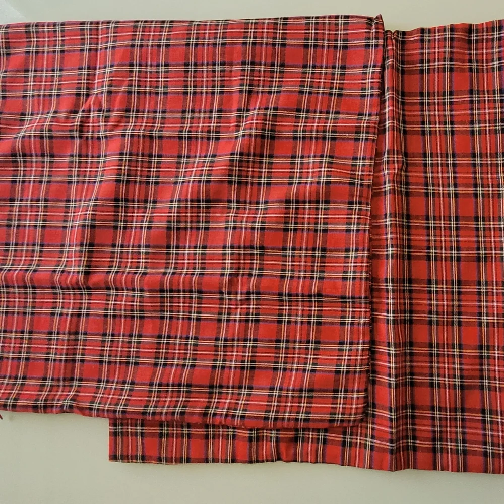 Plaid Holiday Throw Pillow Cover Set - Red and Green TARTAN PLAID 18x18